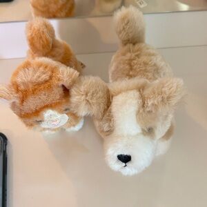 American Girl Plush Cat and Dog Set - Tan and White